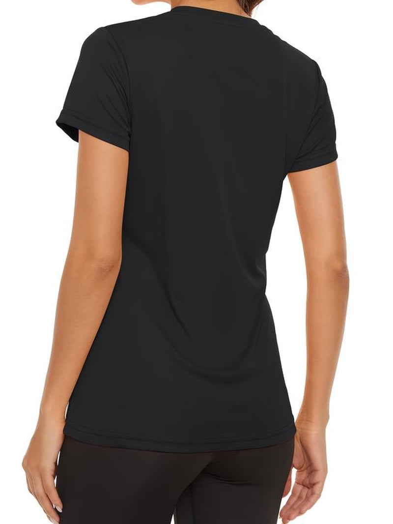 TELALEO 5 Value Pack Workout Shirts for Women Short Sleeve Athletic Active Tops Quick Dry Crew Neck T Shirt for Running Tennis Dealsforyoudays