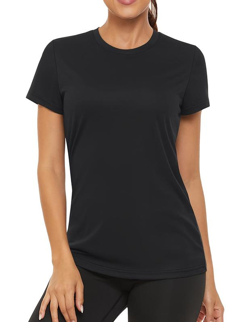 TELALEO 5 Value Pack Workout Shirts for Women Short Sleeve Athletic Active Tops Quick Dry Crew Neck T Shirt for Running Tennis Dealsforyoudays