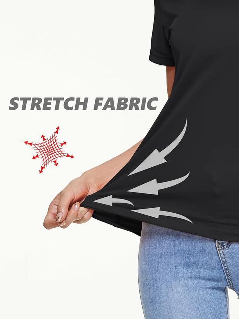 TELALEO 5 Value Pack Workout Shirts for Women Short Sleeve Athletic Active Tops Quick Dry Crew Neck T Shirt for Running Tennis Dealsforyoudays