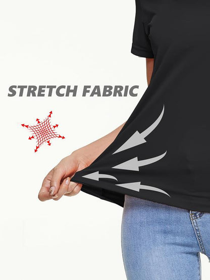 TELALEO 5 Value Pack Workout Shirts for Women Short Sleeve Athletic Active Tops Quick Dry Crew Neck T Shirt for Running Tennis Dealsforyoudays