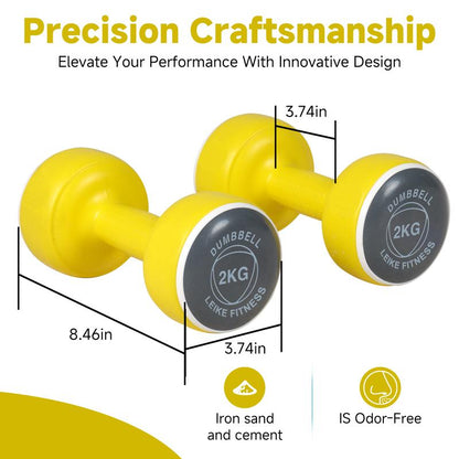 Dumbbell Women'S Fitness Equipment for Home Use, Slim Belly Barbell, Kettlebells, Children, Teenagers, Girls, Small Dumbbells, 3KG, One Pair