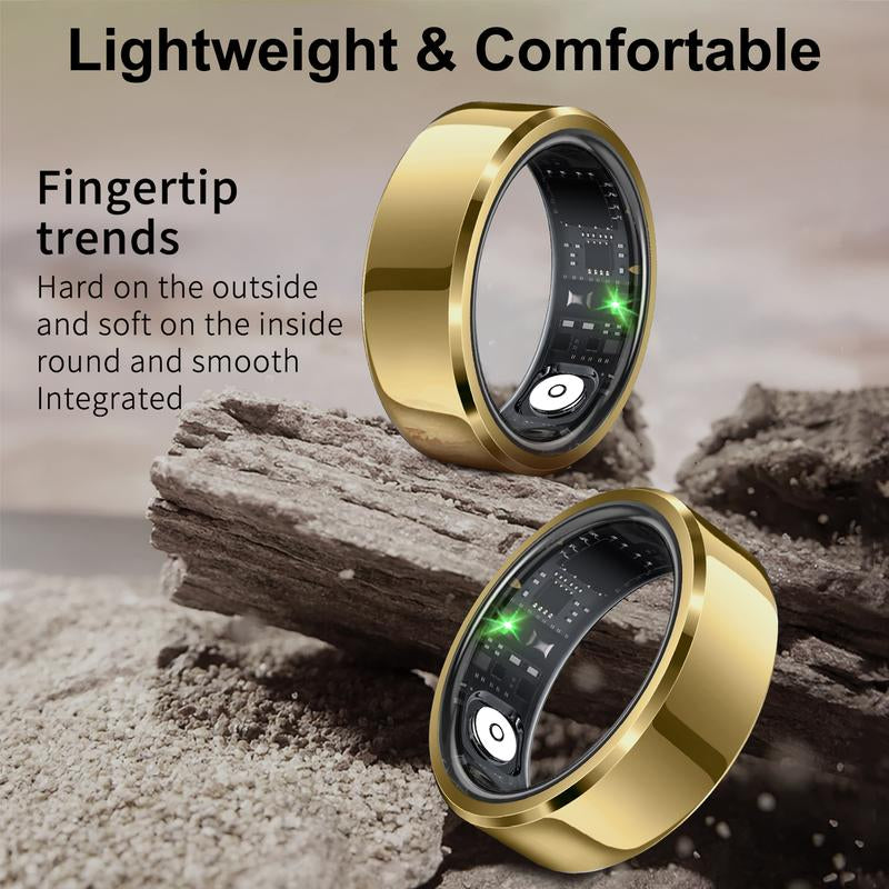 Smart Health Ring for Women Men Fitness Tracker with Heart Rate, Sleep Monitoring, Step Counting, IP68 Waterproof for Iphone and Android, No Subscription Fee