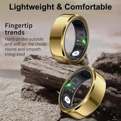 Smart Health Ring for Women Men Fitness Tracker with Heart Rate, Sleep Monitoring, Step Counting, IP68 Waterproof for Iphone and Android, No Subscription Fee