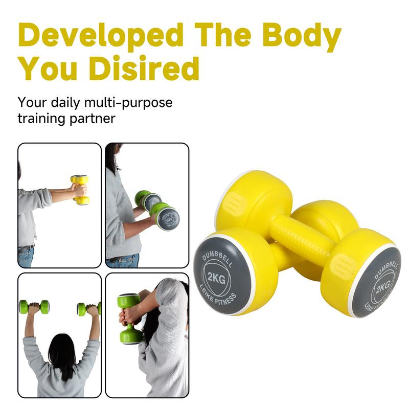 Dumbbell Women'S Fitness Equipment for Home Use, Slim Belly Barbell, Kettlebells, Children, Teenagers, Girls, Small Dumbbells, 3KG, One Pair