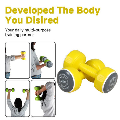 Dumbbell Women'S Fitness Equipment for Home Use, Slim Belly Barbell, Kettlebells, Children, Teenagers, Girls, Small Dumbbells, 3KG, One Pair
