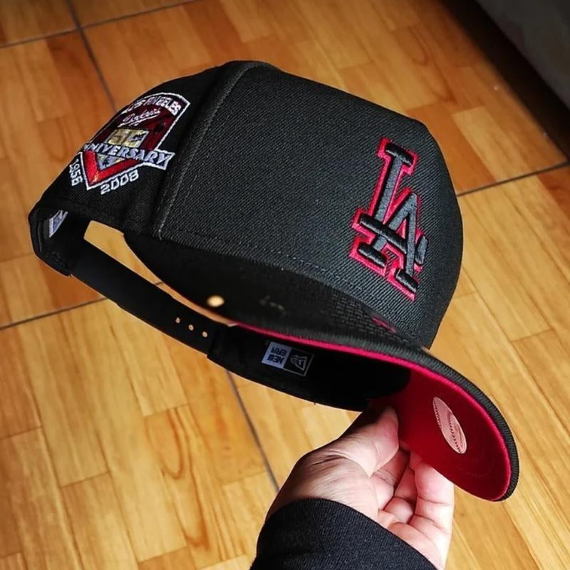 New Era 59FIFTY MLB NY Yankees Fitted Hat for Men & LA Dodgers Black Fitted Hat for Women | Modern Unisex Streetwear Fashion Adjustable Snapback Limited Edition Gorras Sombreros Collector